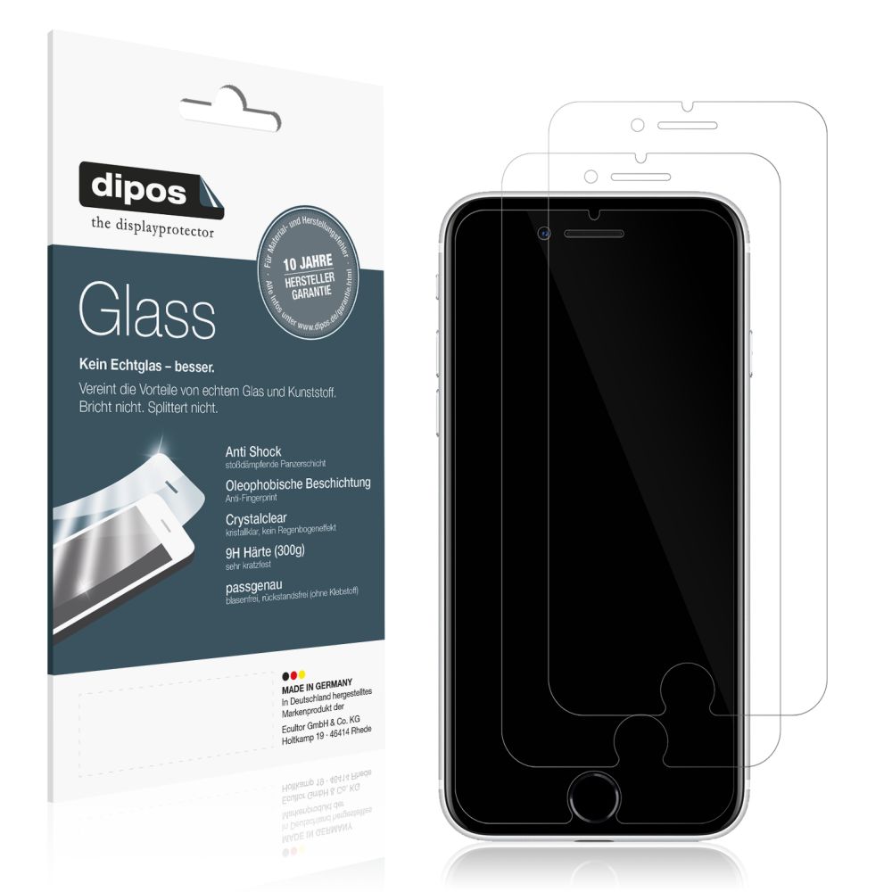 dipos I 2X Pellicola Protettiva Compatibile con Apple iPhone 11 Posteriore Protezione Vetro Flessibile 9H