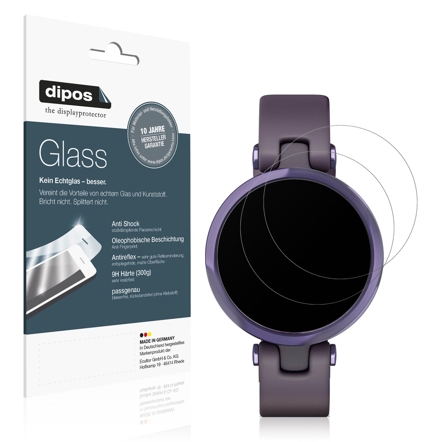 Dipos 6X Pellicola Protettiva Antiriflesso Per Garmin Vivoactive Sport – Opaca, Anti-impronta, Made In Germany - 6
