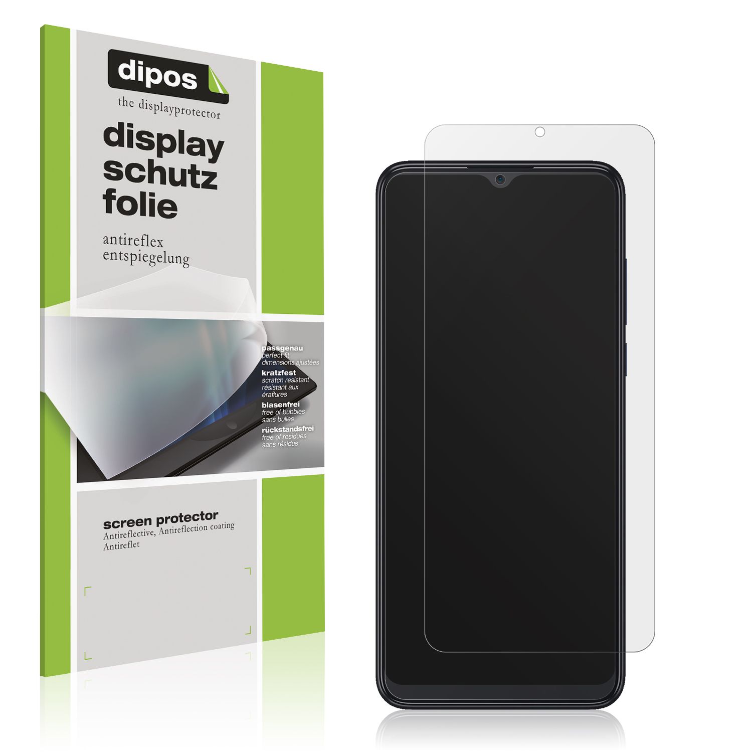 Dipos 2 Pellicole Protettive Antiriflesso Per Nokia Asha 206 Dual Sim - Opache, Anti-impronta, Made In Germany - 2