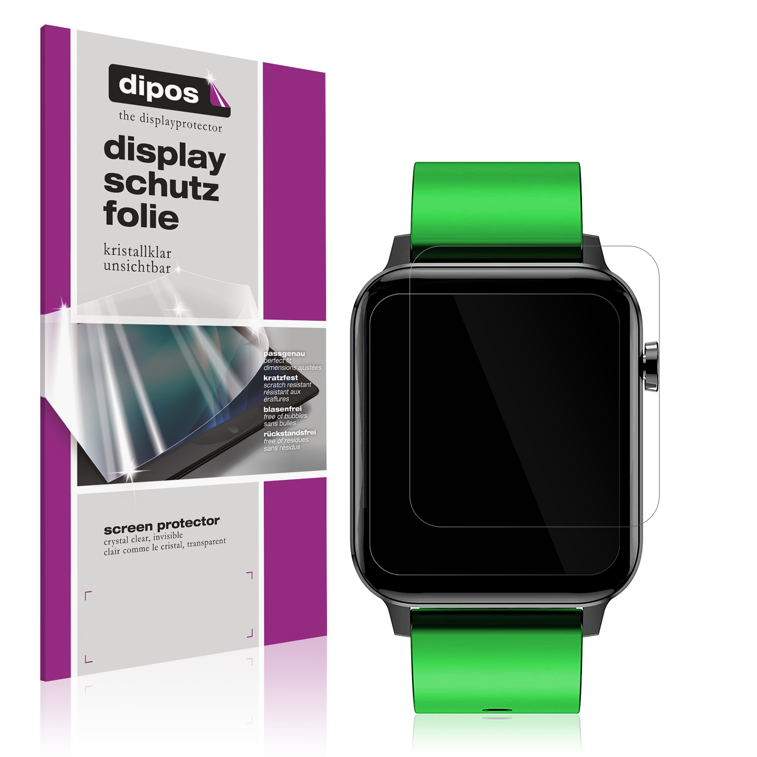 Schutzfolie für Judneer 1,4 Zoll Smartwatch Display Folie klar