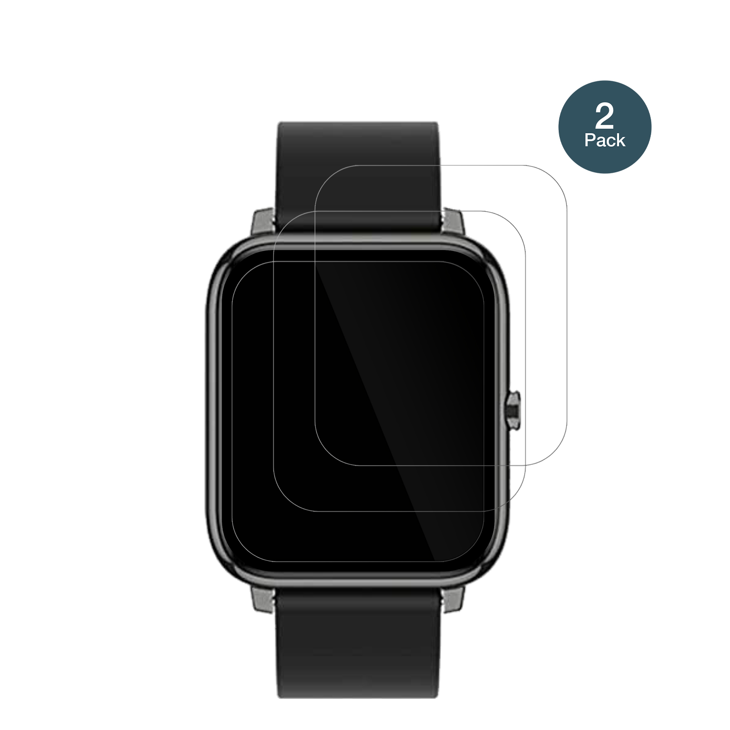 Dipos 2X Pellicola Protettiva In Vetro Rinforzato Per Popglory Smartwatch – 9H, Anti-urto - 2