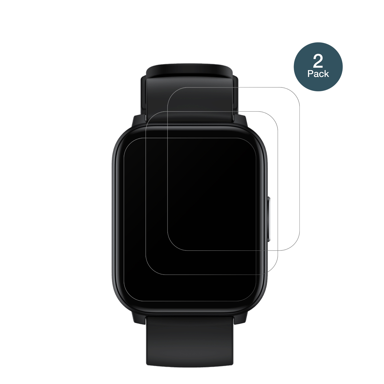 Aerku Custodia per Amazfit Bip 3 Pro/Amazfit Bip 3, [Con Vetro Temperato] 9H HD Anti-Graffio Custodia Protettiva Telaio Rigida PC Cover Protezione - Nero