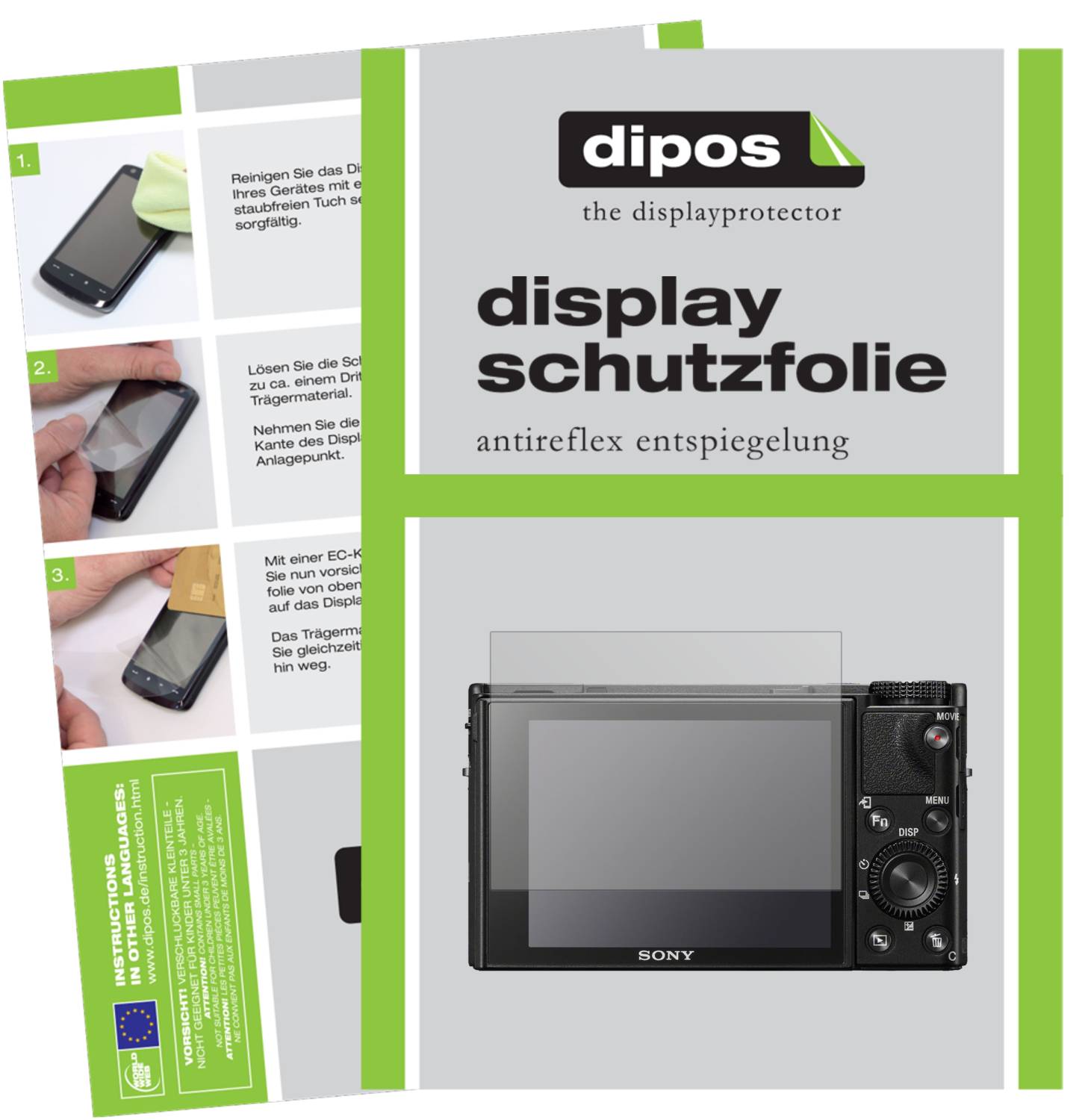 Dipos 6 Pellicole Protettive Antiriflesso Per Sony Cybershot RX100 III, Opache Anti-impronta, Taglio Laser, Made In Germany