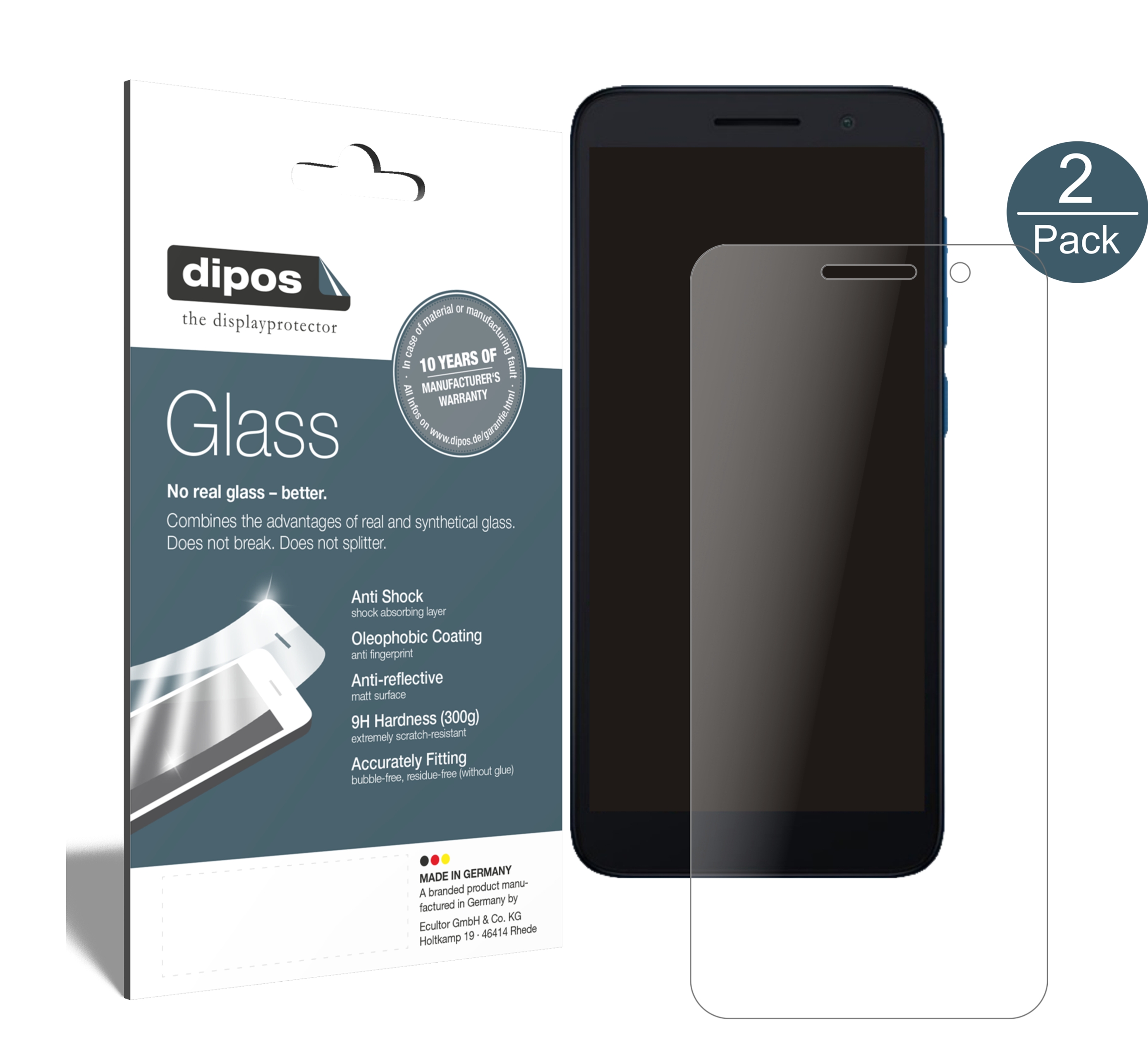Dipos - 6x Pellicola Protettiva Compatibile Con Google Pixel 4 Posteriore Pellicola Di Protezione Cristallo 4051837454067