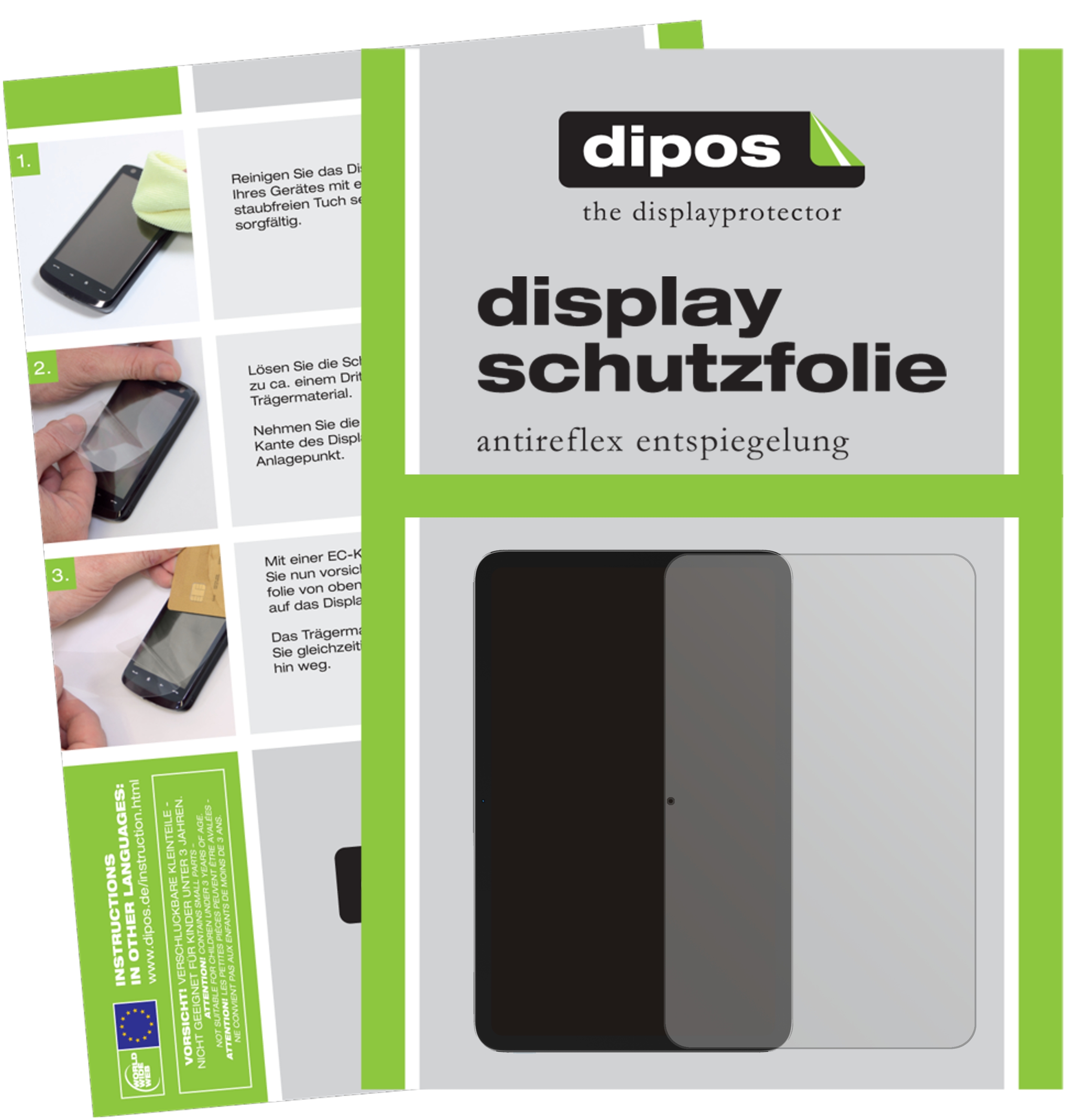 ECULTOR - Dipos I 2 X Pellicola Protettiva Trasparente Compatibile Con