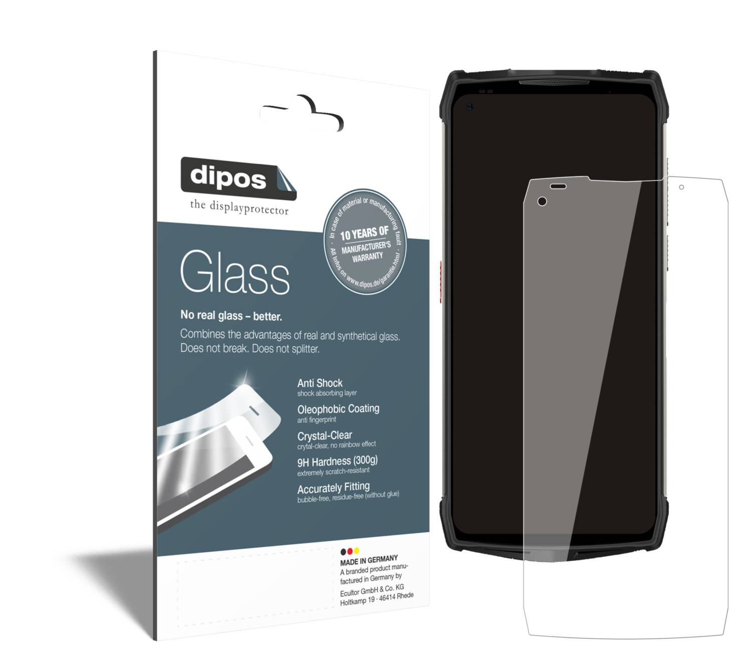 Dipos 2x Pellicola Protettiva Antiriflesso Per Ulefone Power 3S - Opaca, Made In Germany - 4