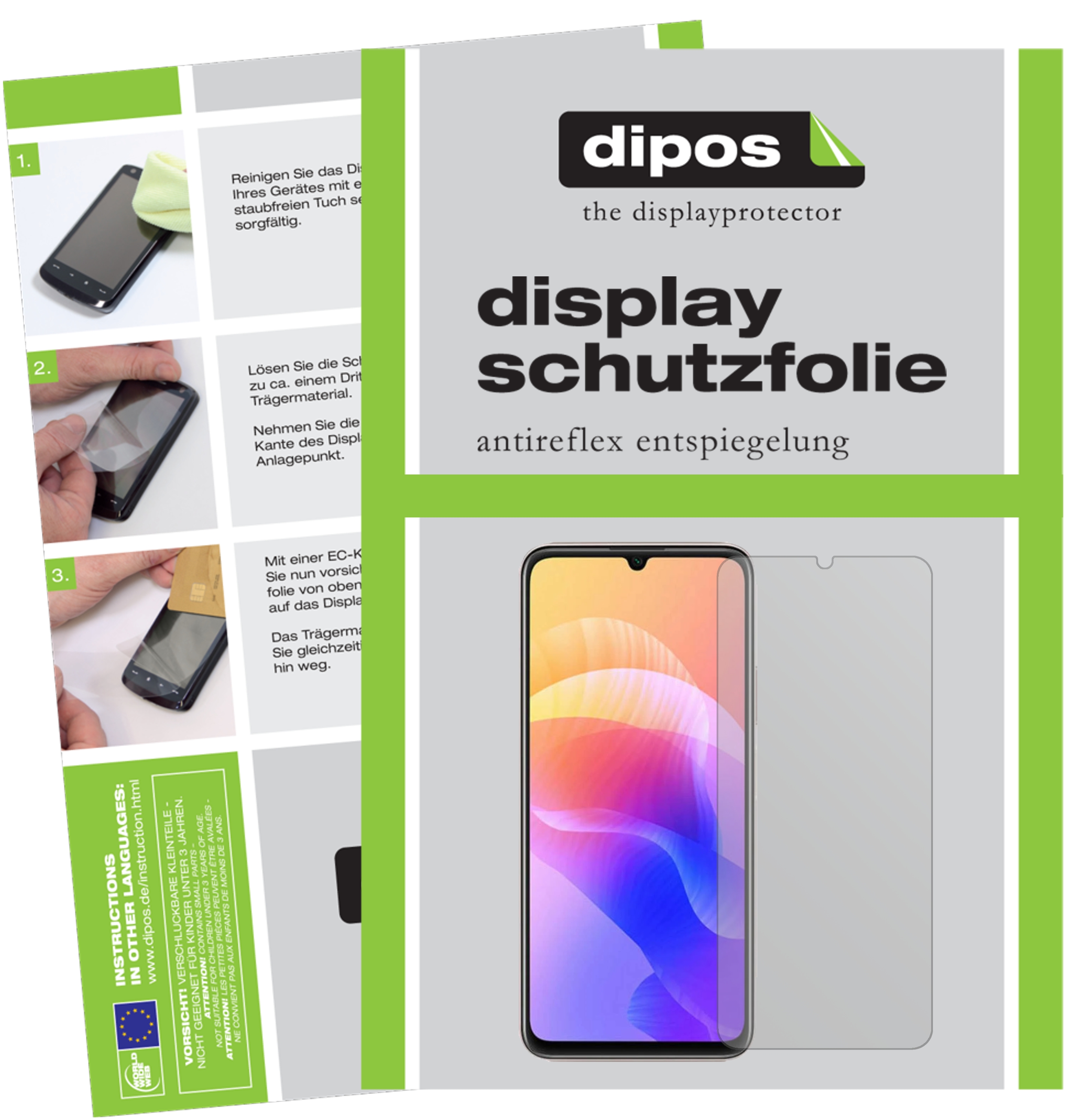 Dipos Pellicola Protettiva Antiriflesso Per Huawei Enjoy 6 - 2 Pezzi