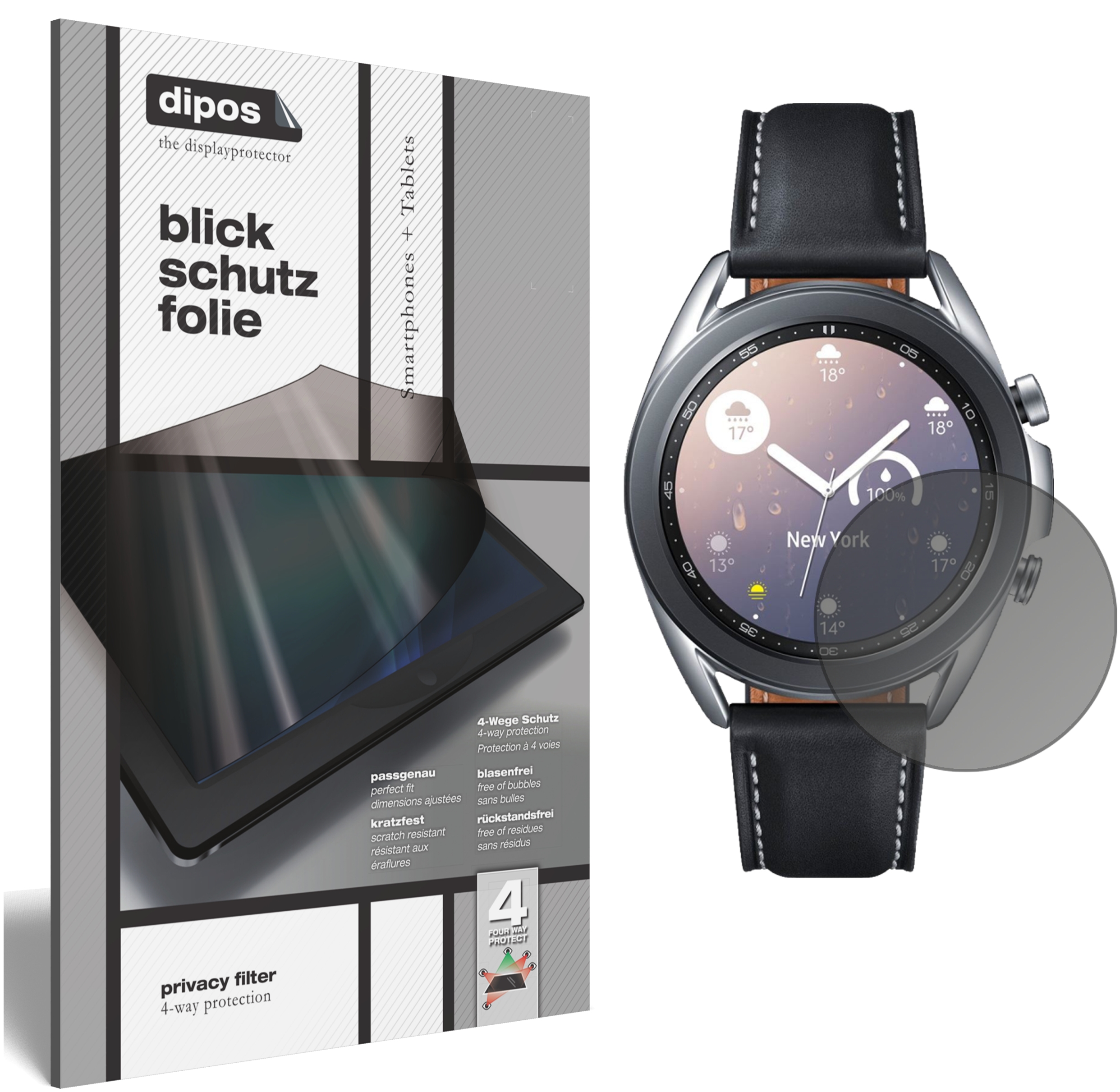 Screen Protector for Samsung Galaxy Watch 3 (45mm) Protector Privacy