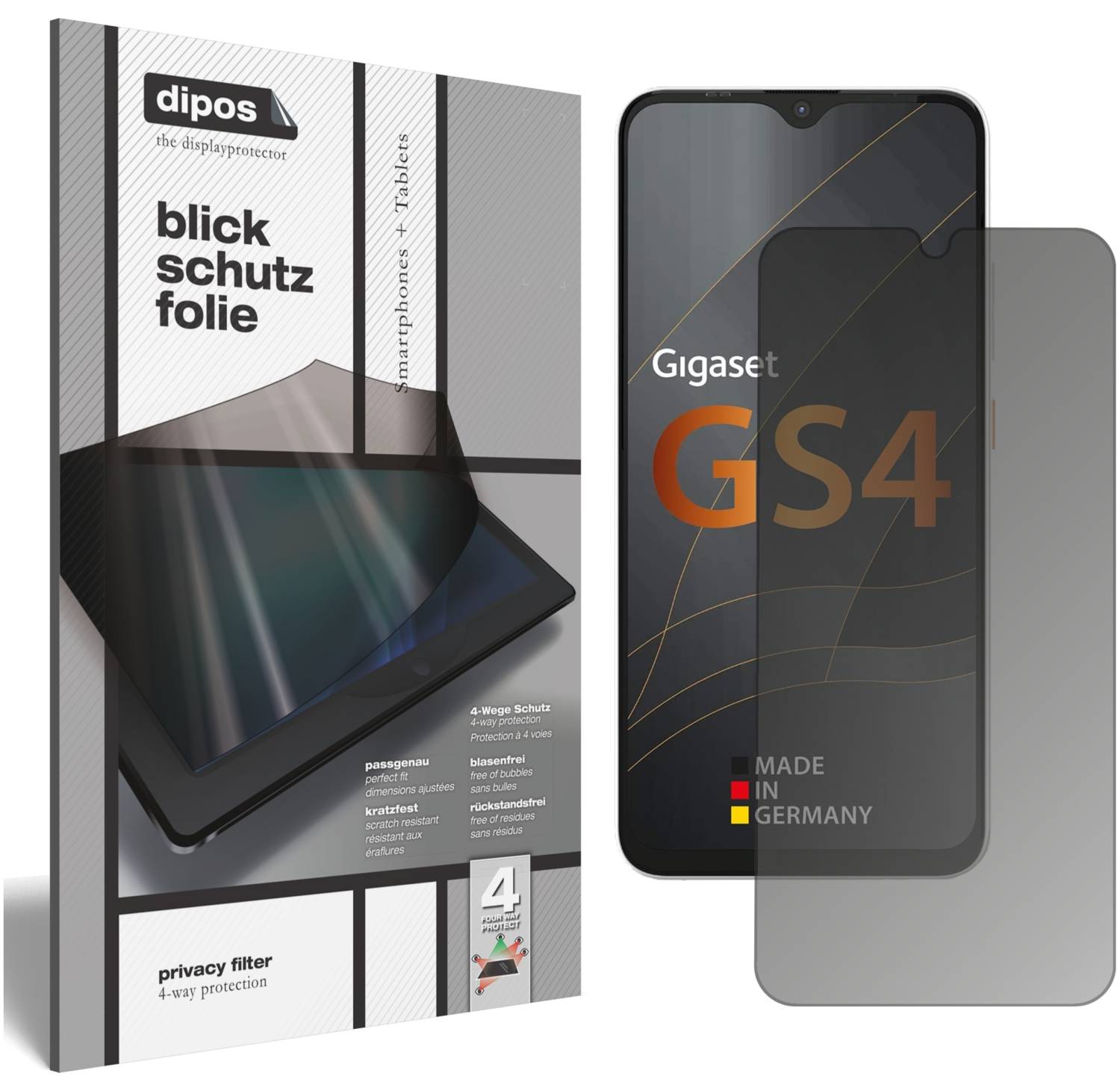 dipos I 2X Pellicola Protettiva Compatibile con Gigaset GS3