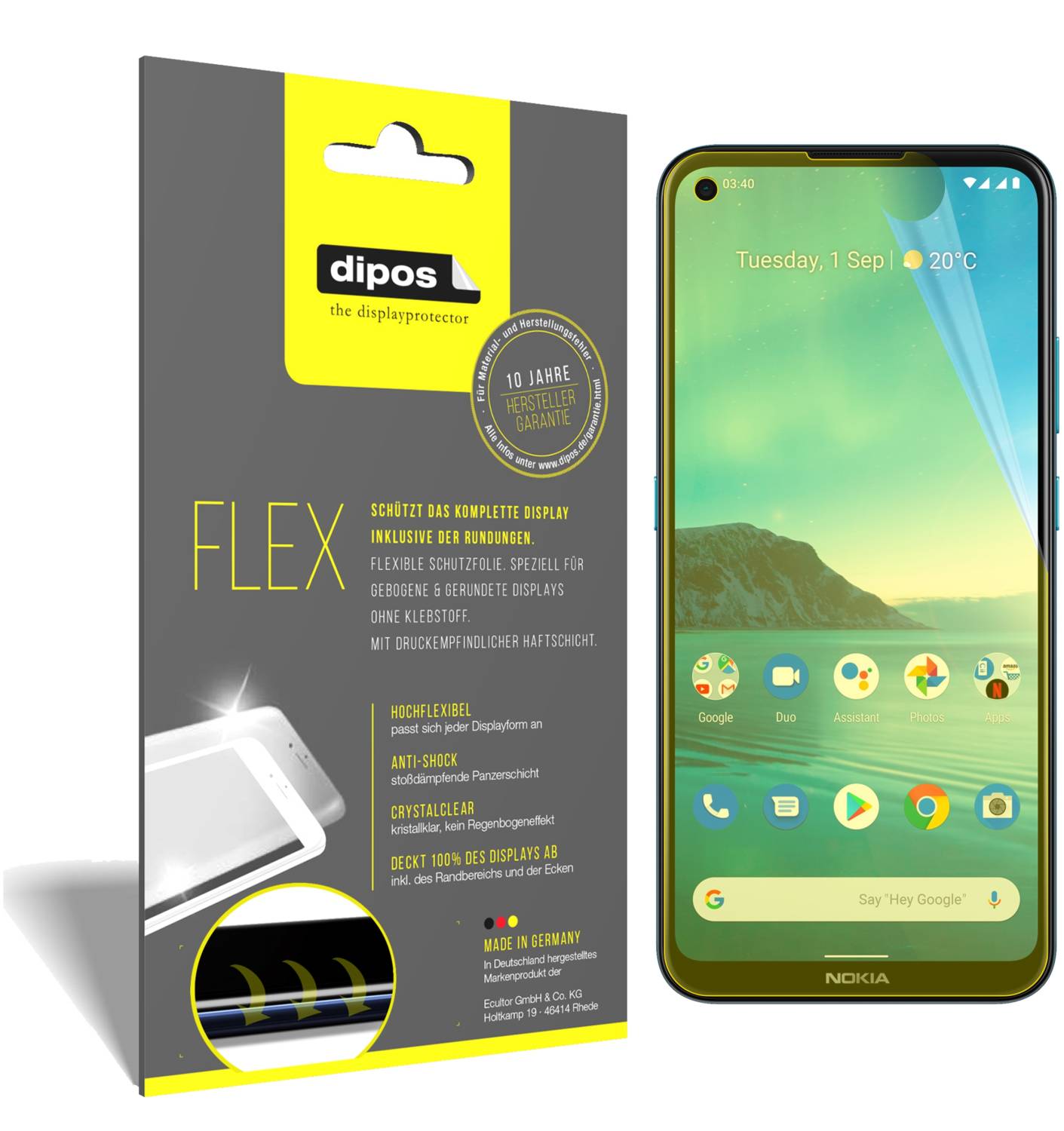 Dipos 2 Pellicole Protettive Antiriflesso Per Nokia 3.4 – Opache, Anti-impronta, Made In Germany