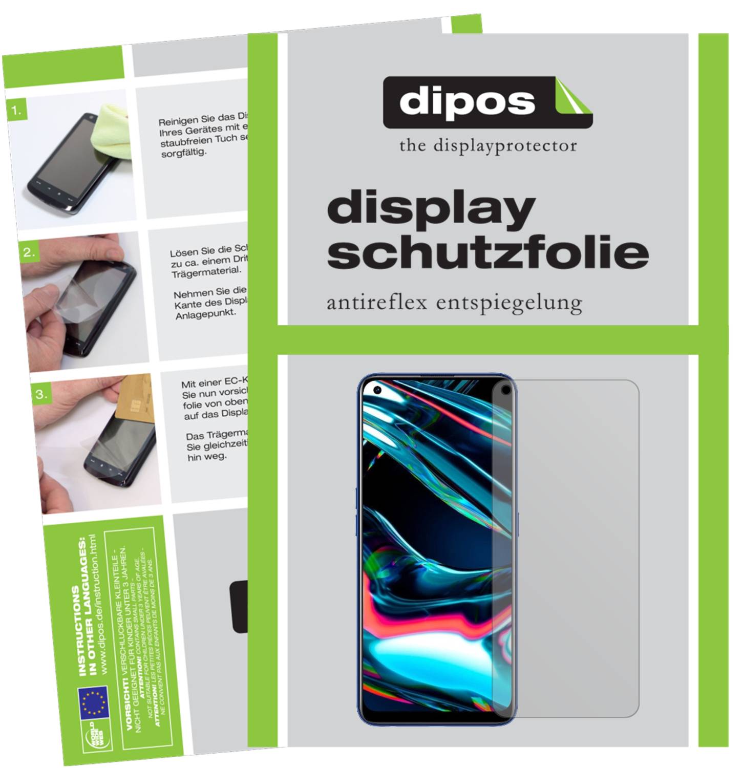 Dipos Pellicola Protettiva Antiriflesso Per Oppo Realme 7 Pro – 5 Pezzi, Opaca, Anti-impronta, Made In Germany