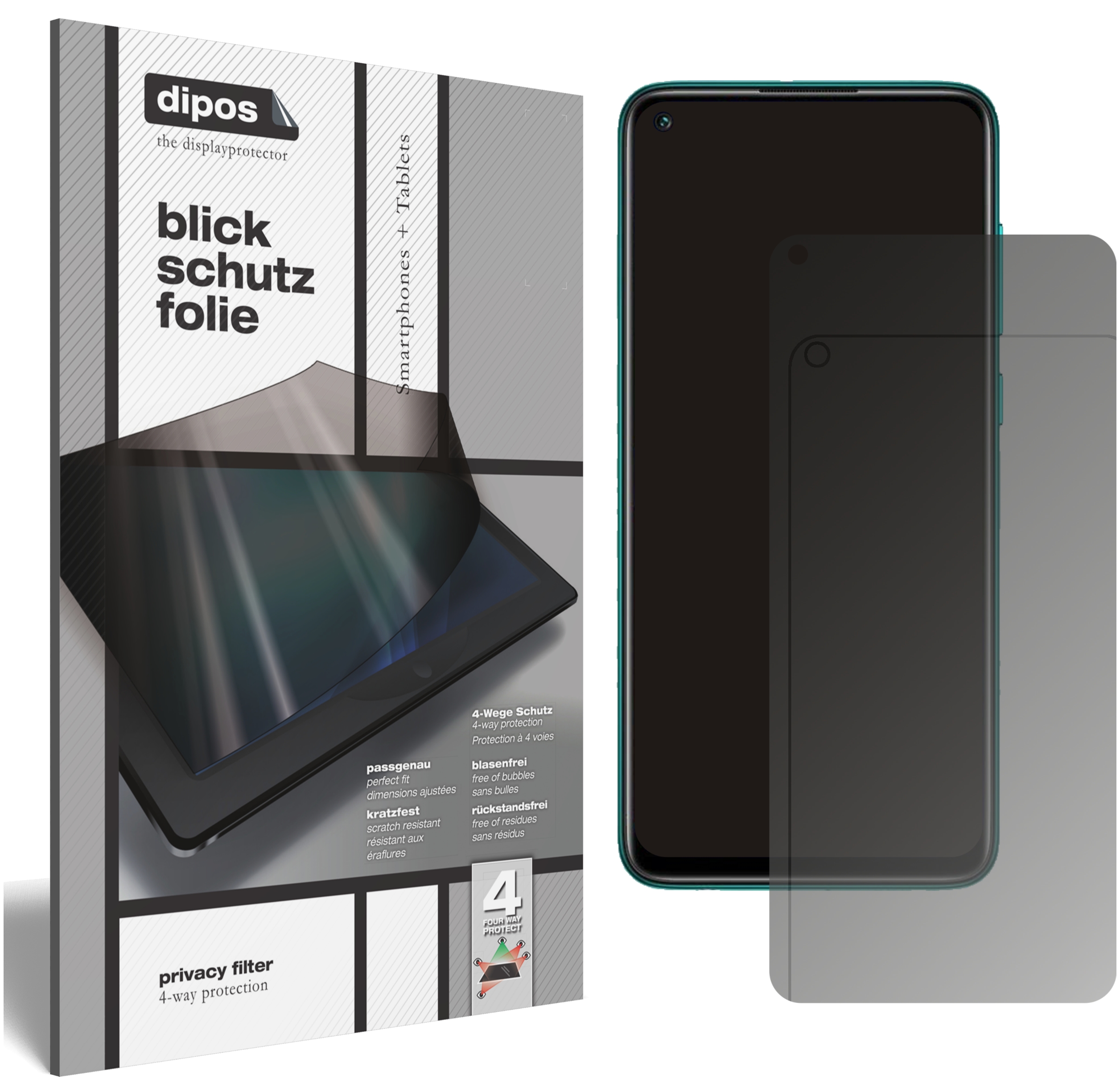 Dipos - Pellicola Protettiva Compatibile Con Oppo Realme X2 Pellicola Di Protezione Cristallo 4051837465506