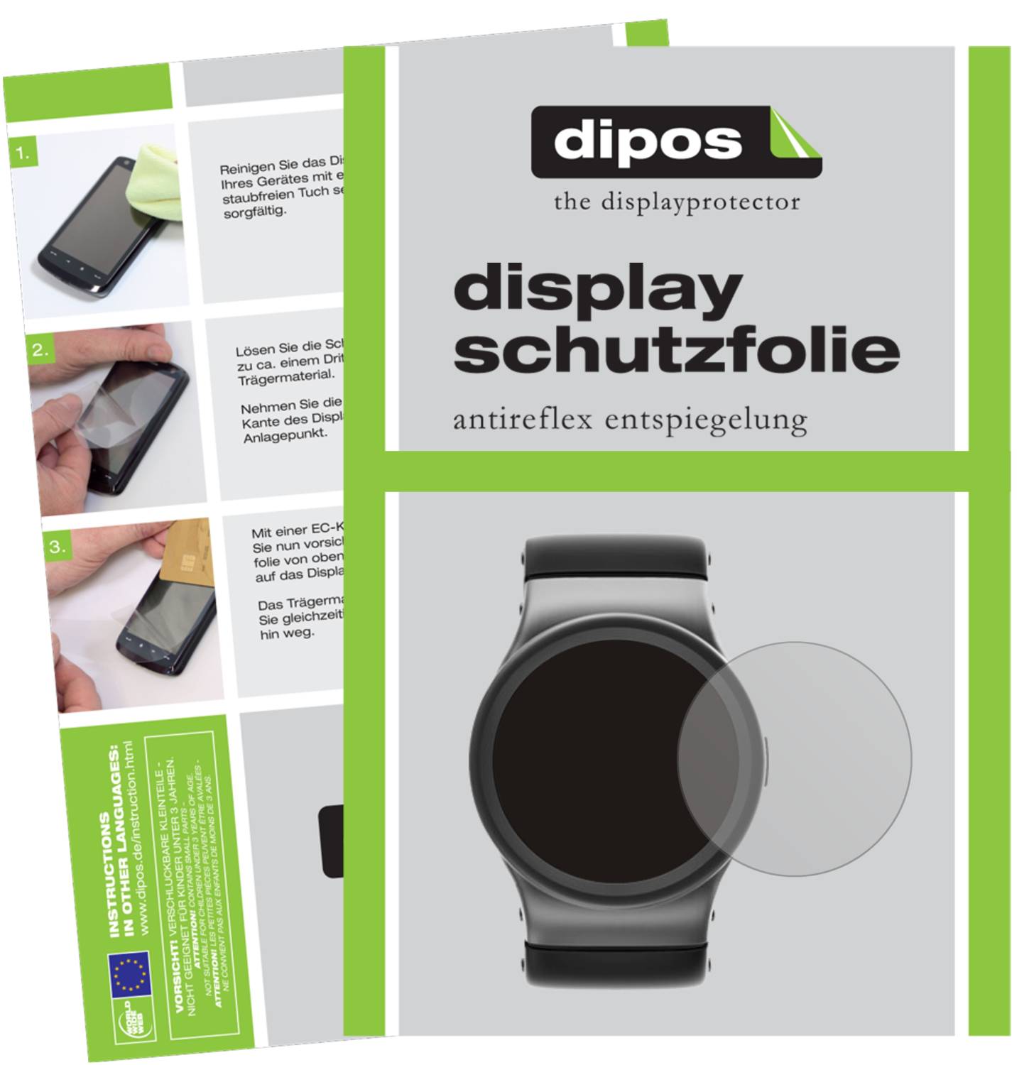 Pellicola Protettiva Dipos Crystalclear Per Orologio Diametro 22 Mm - Vetro, Anti Graffio, Made In Germany