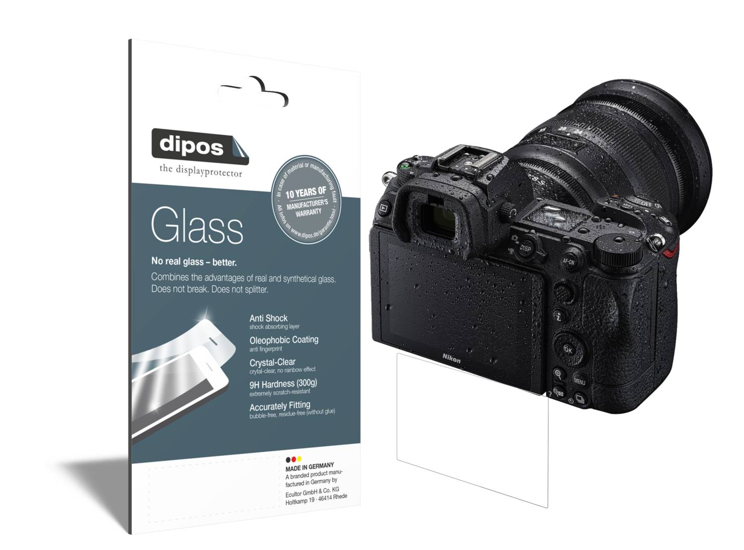 Dipos Pellicola Protettiva Per Canon EOS M6 Mark II - 2 Pezzi, Vetro Flessibile 9H, Anti Graffio, Made In Germany